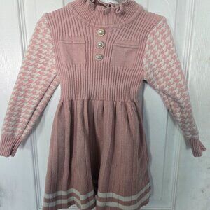 Mia Belle Ivy League Knitted Houndstooth Dress  4T